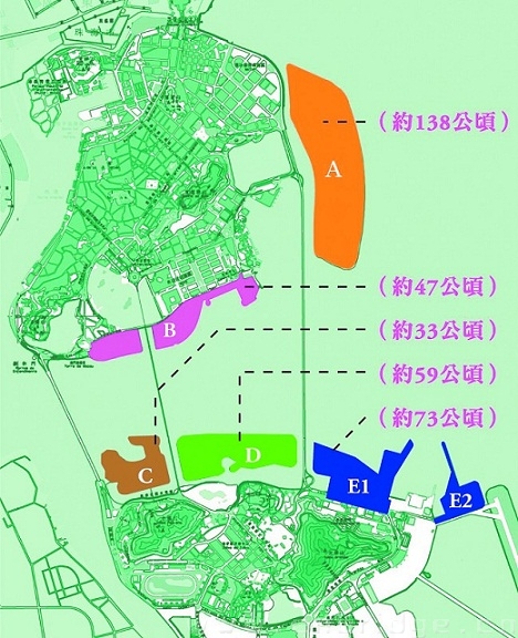 澳门围海造地黑沙环a区在澳门半岛东面