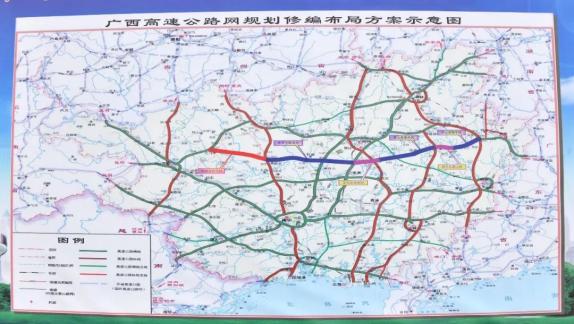 广西高速公路网规划修编布局方案示意图